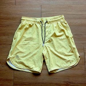 Legends Luka HD Shorts 7 Inch Inseam Yellow Splatter